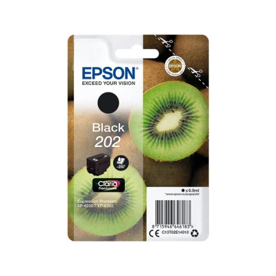 Abbildung von Epson Original 202 Tinte Kiwi (XP 6000, XP 6005, 6100, 6105), schwarz