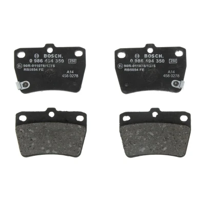Abbildung von BOSCH 0 986 494 350 Bremsbelagsatz Low Metallic mit akustischer Verschleißwarnung TOYOTA: RAV4 II Off Road, I Road