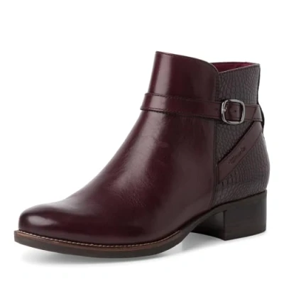 Abbildung von Tamaris Damen Stiefelette Blockabsatz bequem; BORDEAUX, EU 37