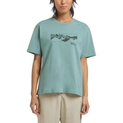 Abbildung von Jack Wolfskin Cordillera Tshirt print, Damen, Größe: Medium, Mountain soft jade