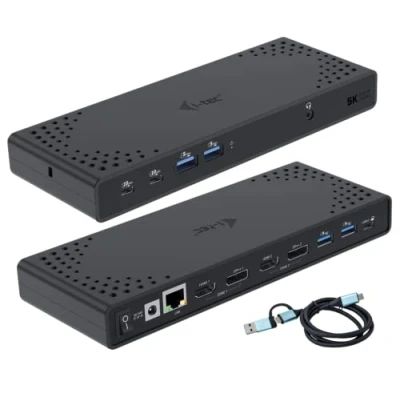 Abbildung von i Tec USB 3.0/USB C/Thunderbolt 3 Dualdock Power Delivery 100W CADUA4KDOCKPDL2