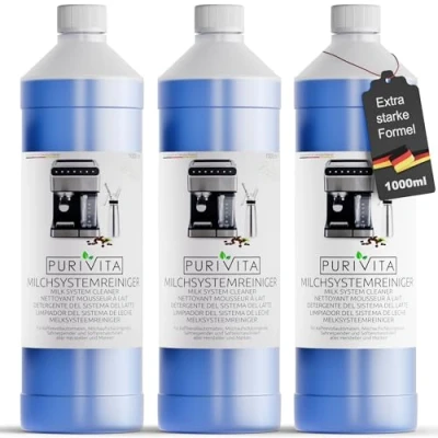 Abbildung von PURIVITA Milchsystemreiniger Kaffeevollautomat für Kaffeemaschinen uvm 3000ml Milchschaumreiniger Konzentrat