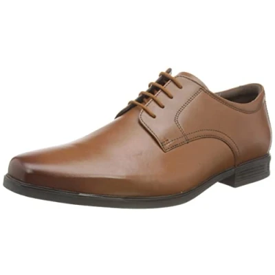 Abbildung von Clarks Herren Howard Walk Oxford, Dark Tan Lea, 41.5 EU