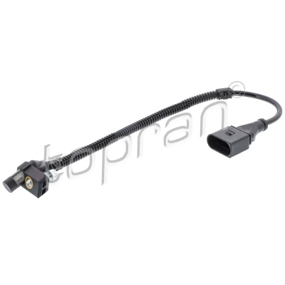 Abbildung von TOPRAN 113 737 Impulsgeber 3 Hallsensor mit Kabelschutzrohr Schraube, Kabel VOLKSWAGEN: Passat B6 Variant, Golf Plus / Crossgolf, Touran I
