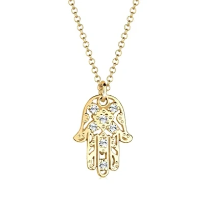 Abbildung von Elli Hamsahand Halskette goldcoloured, Damen, Größe: 45, Gold coloured