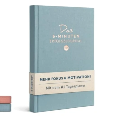 Abbildung von 6 Minuten Tagebuch Erfolgsjournal PUR Der #1 Tagesplaner für mehr Motivation &amp; Erfolg Undatiertes Journal Buch Mit Journaling gelassener fokussierter Ziele erreichen