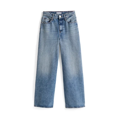 Abbildung von Tommy Hilfiger WIDE LEG Jeans Straight Leg, Damen, Größe: 25x28, Blue denim