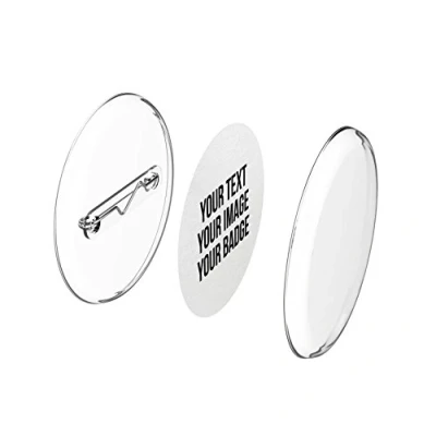 Abbildung von Buttons 30mm selber machen ohne Buttonmaschine (25 Stück) Ansteckbuttons Set mit Nadel Pins und A4 Buttonpapier