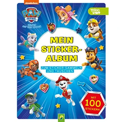 Abbildung von PAW Patrol Mein Stickeralbum mit 100 Stickern: 24 leere beschichtete Seiten für das einfache Ablösen und Tauschen deiner Stickersammlung Ab 3 Jahren