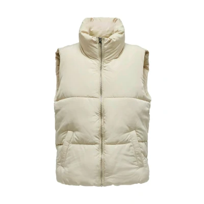 Abbildung von JDY Women&#039;s JDYNEWERICA Short Waistcoat OTW NOOS Weste, Moonbeam/Detail:Silver Zipper, M