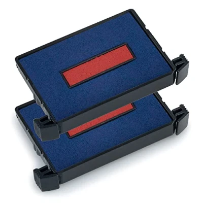 Abbildung von Trodat Ersatzkissen 6/4750/2 für Printy 4750, 4755 und Serie 4750/L, Stempelfarbe blau rot, 2er Pack