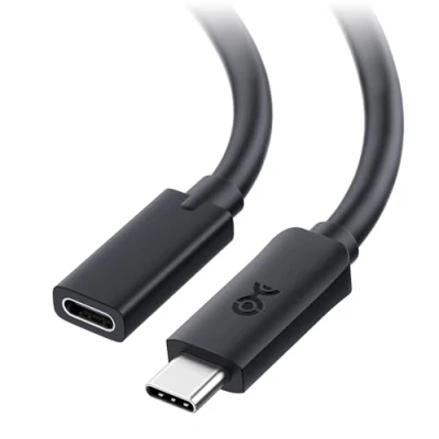 Abbildung von Cable Matters 20Gbps USB 4 Verlängerungskabel 1m, echtes umkehrbares Design (USB C Verlängerungskabel/USB Extender/Typ Verlängerungskabel)