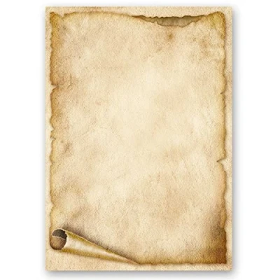 Abbildung von Motivpapier Briefpapier ALTE PAPIERROLLE 50 Blatt DIN A4 90g/m²