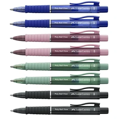 Abbildung von Faber Castell Kugelschreiber Poly Ball View XB 8er SET