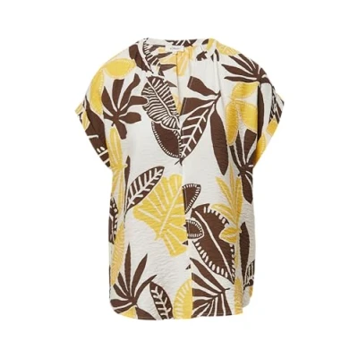 Abbildung von s.Oliver Strukturierte Bluse mit Raff Details Creme 40