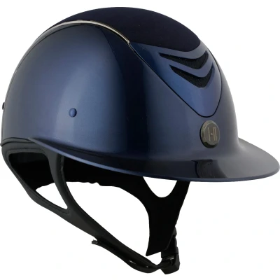 Abbildung von OneK Reithelm Avancé Glossy Chamude Chrome Lines Navy 1