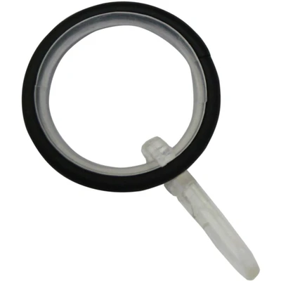 Abbildung von GARDINIA Gardinenringe für Gardinenstangen Mit Ø 16 mm 20 mm, Gleiteinlage und Gardinenhaken, 10 Stück, Breite 4 Kreta, Metall/Kunststoff, Schwarz matt