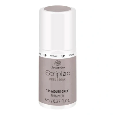 Abbildung von alessandro Striplac UV Nagellack Mouse Grey Schonend und langanhaltend Einfache Entfernung dank Peel Off Technologie Vegan tierversuchsfrei 8 ml