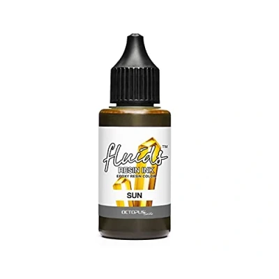 Abbildung von Octopus Fluids Resin Ink SUN, Alcohol für Epoxidharz und UV Resin, Farbe, Harz Farbe gelb, 30 ml