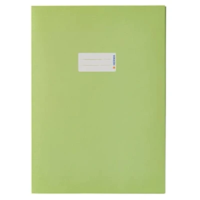 Abbildung von HERMA 5538 Heftumschläge A4 Papier Hellgrün, 10 Stück, Hefthüllen mit Beschriftungsfeld aus extrem kräftigen &amp; satten Farben, Heftschoner Set für Schulhefte, farbig