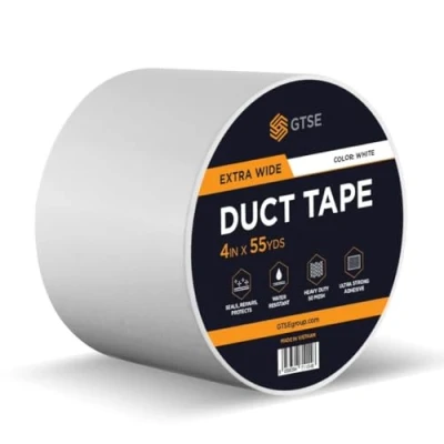 Abbildung von GTSE Gewebeband Weiß 100 mm x 50 m strapazierfähiges Panzerband wasserdichtes Klebeband zum Reparieren, Befestigen, Bündeln, Verstärken und Abdichten 1 Rolle