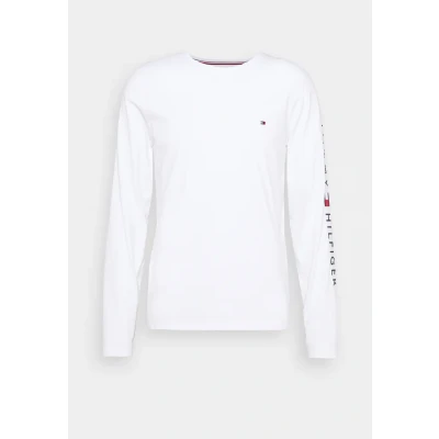 Abbildung von Tommy Hilfiger LOGO LONG Sleeve TEE Langarmshirt, Herren, Größe: XS, White