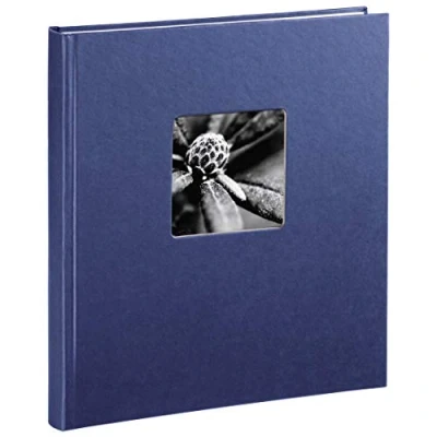 Abbildung von Hama Fotoalbum &quot;Fine Art&quot; 29 x 32 cm, 50 Seiten (25 Blatt), mit Ausschnitt für Bildeinschub, blau