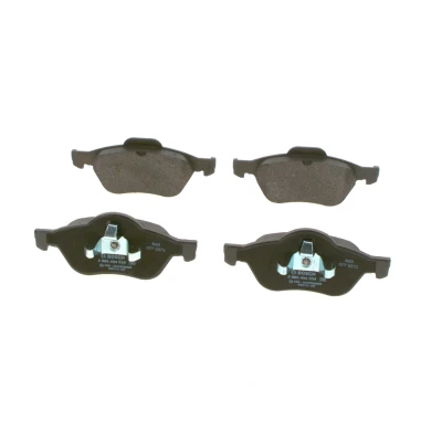 Abbildung von BOSCH 0 986 494 034 Bremsbelagsatz Low Metallic mit Kolbenclip, Anti Quietsch Blech RENAULT: LAGUNA 3 Grandtour, 3, TWINGO 2