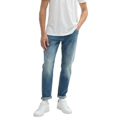 Abbildung von TOM TAILOR Denim Herren 1043435 Tapered Slim Fit Jeans, 10127 Tinted Blue Denim, 31 W/32 L