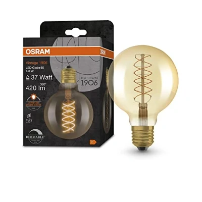 Abbildung von Osram 4058075761650 Dimmbare LED Lampen, Vintage Edition, Gold, 37W Ersatz