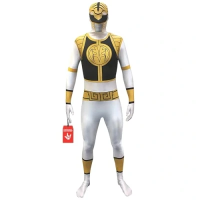 Abbildung von Morphsuits Offizielles Weißes Power Ranger Kostüm für Erwachsene L (163cm 175cm)