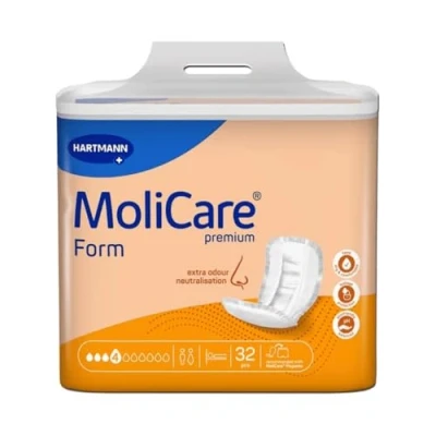 Abbildung von MoliCare Premium Form 4 Tropfen, für leichte Inkontinenz: maximale Sicherheit, extra Auslaufschutz und Diskretion Frauen Männer, zu verwenden mit Fixpants, 4x32 Stück