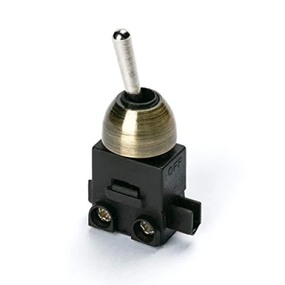 Abbildung von ORION LIGHTSTYLE Einbauschalter Kippschalter ON/OFF Ein/Aus 250V Leuchten 1polig 2(1) A LS 2 gold silber antik Lampen Tischlampen Wandleuchten (Antik)