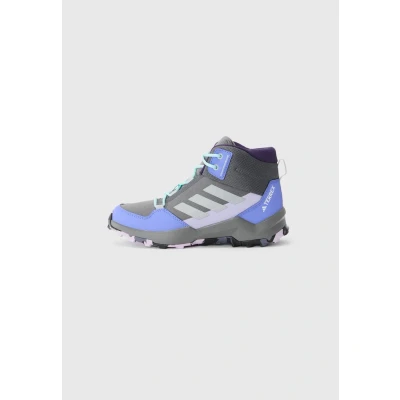 Abbildung von Adidas Terrex AX4R MID Unisex Hikingschuh grey four/matte silvecolouredr/semi flash aqua für Kinder, Größe: 38 Textil/synthetik