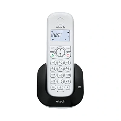 Abbildung von VTech CS1550 DECT Schnurloses Telefon mit Anrufbeantworter, innovativer Ladestation, ECO Modus, Anrufererkennung/Anklopffunktion, Freisprecheinrichtung, hintergrundbeleuchtetem Display und Tastatur