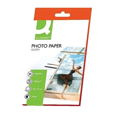 Abbildung von Q Connect KF01905 Inkjetpapiere Inkjet Fotopapier 10x15 25 Blatt