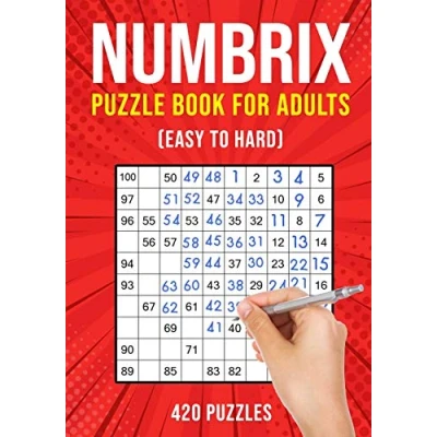 Abbildung von Numbrix Puzzle Books for Adults: Numbricks Math Logic Book Easy to Hard 420 Puzzles