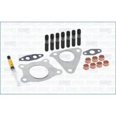 Abbildung von AJUSA JTC11490 Montagesatz, Lader with studs, syringe oil mit Dichtungen Montageanleitung RENAULT: TRAFIC 2 Kasten, MASTER Kasten