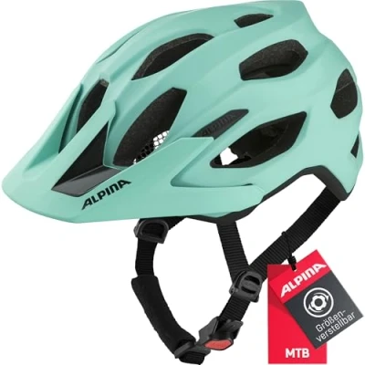 Abbildung von ALPINA CARAPAX 2.0 Leichter, Stabiler &amp; Komfortabler Fahrradhelm Mit Fliegennetz Antibakteriellen Polstern Für Erwachsene, turquoise matt, 52 57 cm