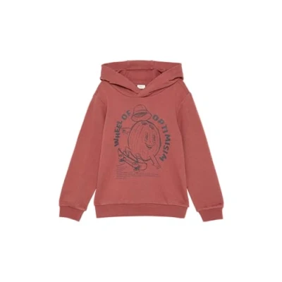 Abbildung von s.Oliver Oversized Hoodie mit Frontprint rubinrot 104/110