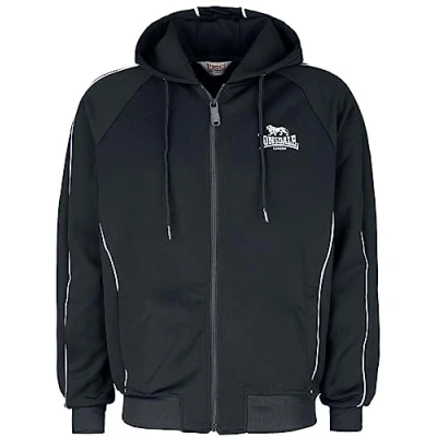 Abbildung von Lonsdale Men&#039;s ACHAVANICH Hooded Sweatshirt, Black/White, L