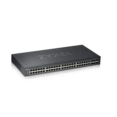 Abbildung von Zyxel Nebula Gigabit Ethernet Smart Managed Switch mit 48 Ports und vier Combo sowie zwei SFP Hybrid Cloud Modus, Lifetime Garantie [GS1920 48v2]
