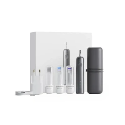 Abbildung von Laifen Wave elektrische Zahnbürste, Oszillation &amp; Vibration Schallzahnbürste mit 3 Bürstenköpfen, IPX7 Wasserdicht Reisezahnbürste (Aluminium Geschenkbox Version）