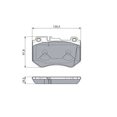 Abbildung von BOSCH 0 986 460 127 Bremsbelagsatz Low Metallic