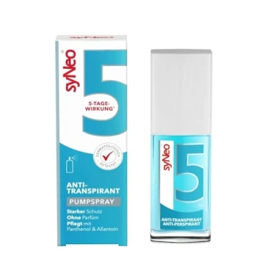 Abbildung von syNeo 5 Antitranspirant Pumpspray, Anti Schweiß Deo für Damen und Herren gegen starkes Schwitzen, Transpirant Antiperspirant Spray, 1er Pack (1 x 30 ml)