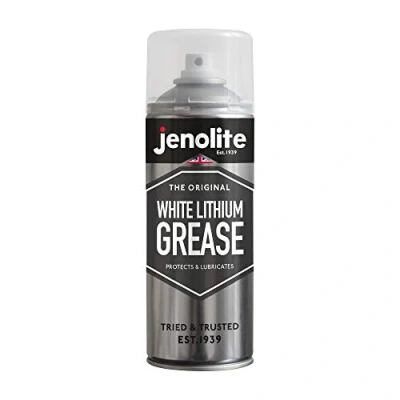 Abbildung von JENOLITE weißes Lithium Fett Aerosol Langlebiges Schmiermittel Reduziert Reibung und Verschleiß an Metallteilen 400ml