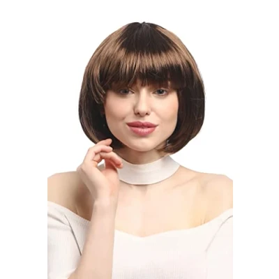Abbildung von WIG ME UP PW0114 P6 Sexy Party Perücke Bob Disco Kurz &amp; Frech Go Burlesque Mittelbraun Braun