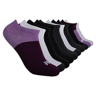 Abbildung von Fila Women&#039;s Show Socks, Purple Colorblock (10 Pack), One Size