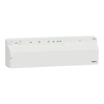 Abbildung von Schneider Electric CCTFR6610 Wiser Smart Home Fußbodenheizungssteuerung Standalone oder per App, Verteilerleiste für Heizen, Regelt Ventile der Fußbodenheizung, Perfekte Fußbodenheizungskontrolle