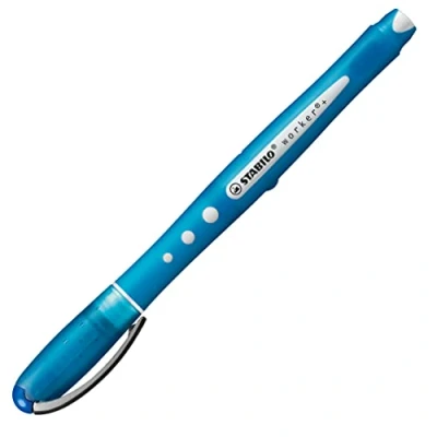 Abbildung von Tintenroller STABILO worker+ colorful medium 10er Pack blau
